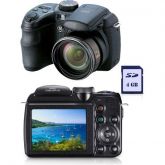 Câmera Digital GE X 400 Preta c/ 15x Zoom Óptico - 14.1 Mega